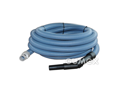 Vysávačová hadica EVA INDUSTRIAL s koncovkami, 32/40,4mm, dĺžka 8000mm, 1x koncovka DN 32mm +1x plastová rukoväť, DN 32mm